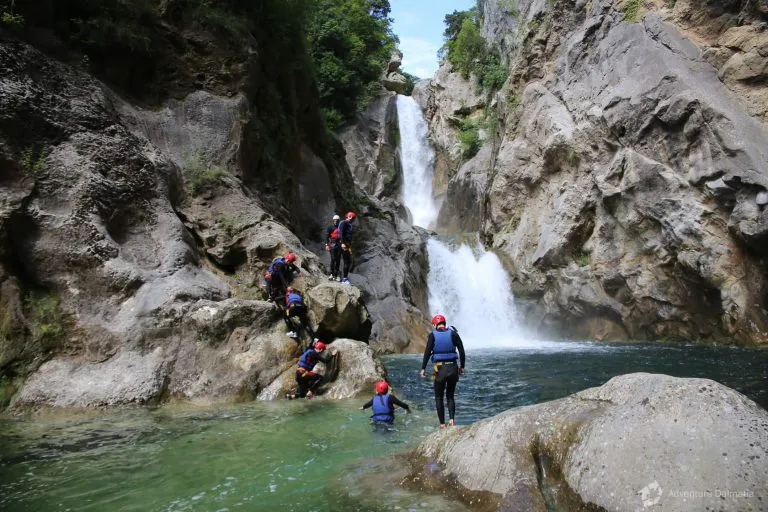 Vista sulle cascate canyoning